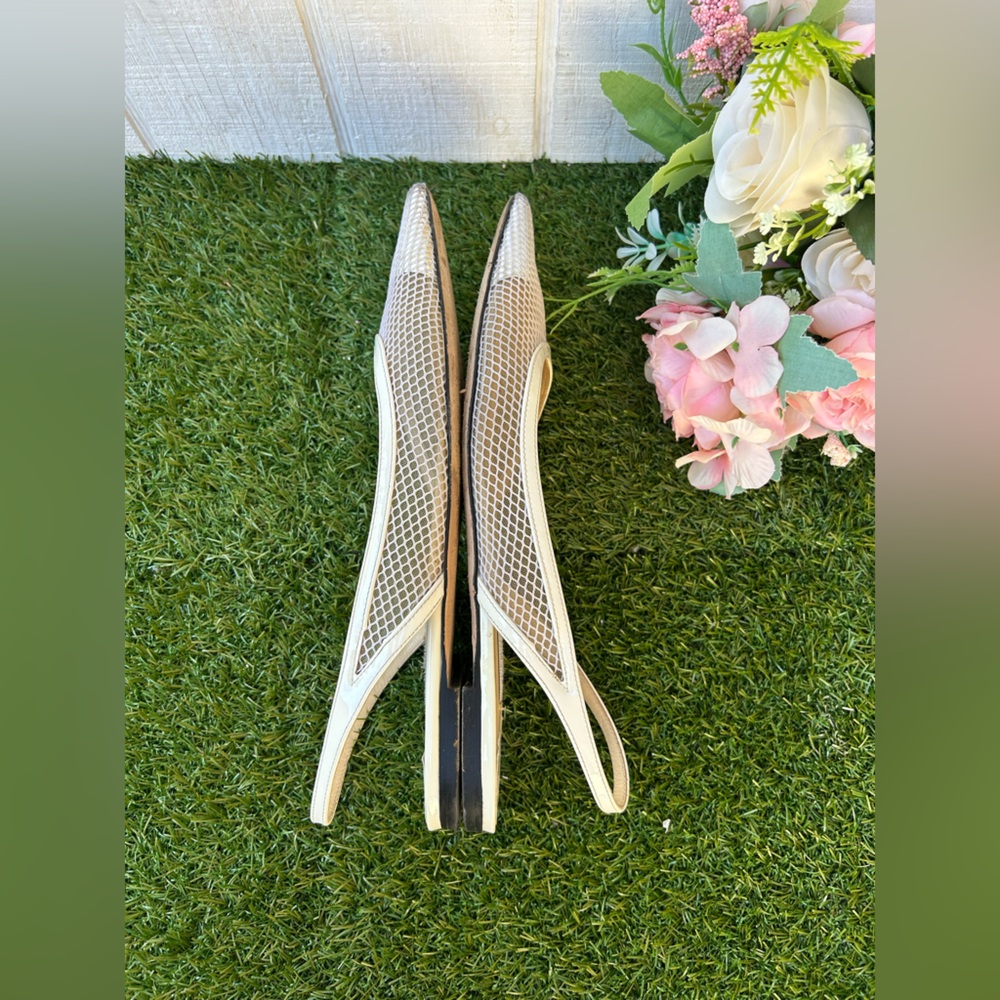 Jimmy Choo
White Mesh Fetto Slingback Flat women size 9 preowned - Picture 14 of 16